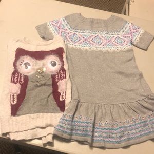 Justice sweater & sweater dress. Size 8.